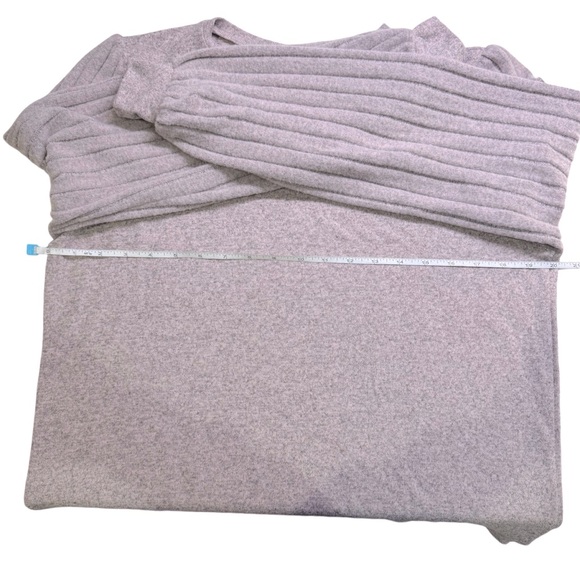 Shein - Sweater; NWOT - Size L - Pink/grey Heather, soft comfy - Picture 6 of 6